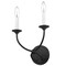 Z-Lite Arabella Wall Sconce, 2-Light, 10 In.W x 7.25 In.L x 11.5 In.H, Matte Black/Matte Black 3500-2S-MB - alternate 3